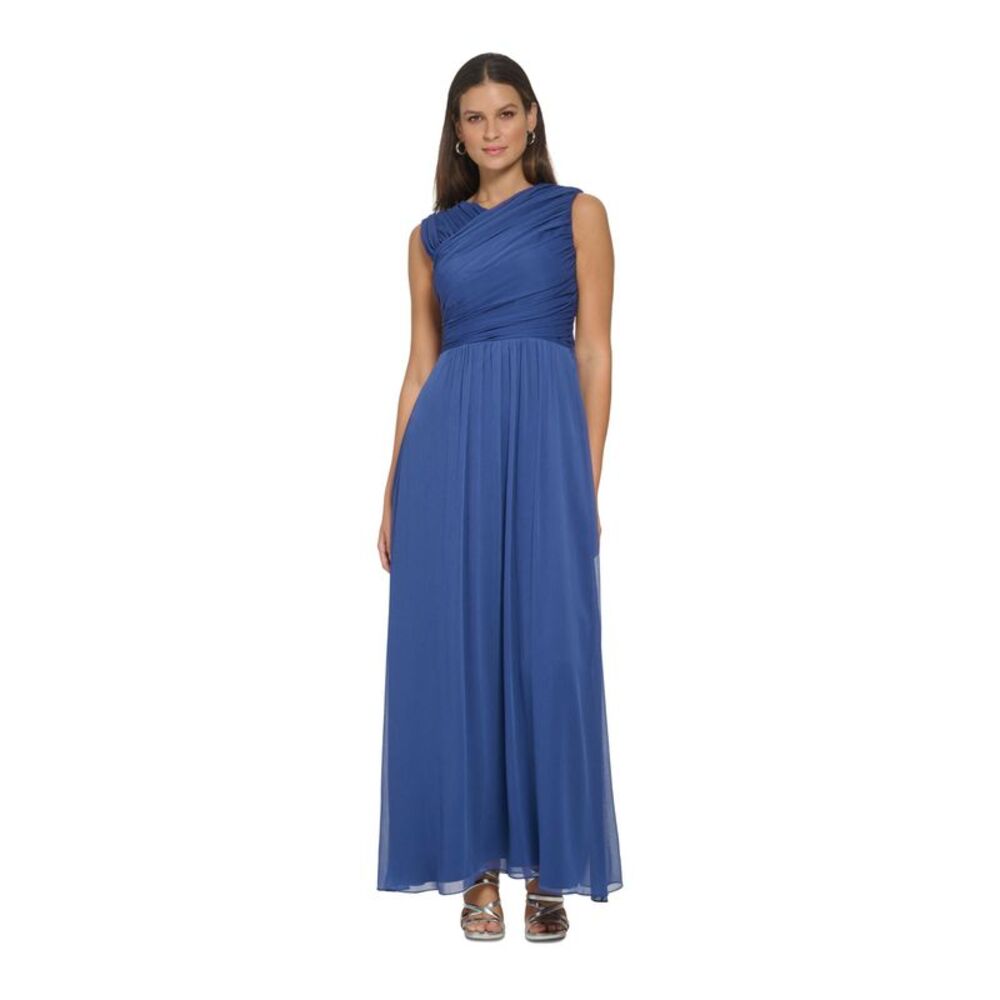 Dkny | Dresses | Nwt Dkny Womens Blue Lined Sleeveless Fulllength Evening  Gown Dress 4 | Poshmark
